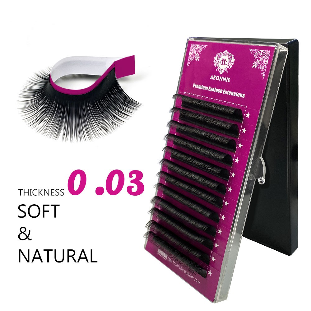 💥Softest💥ABONNIE 0.03 C/D Curl 817mm lashes Eyelashes extension individual mink eyelashes Faux