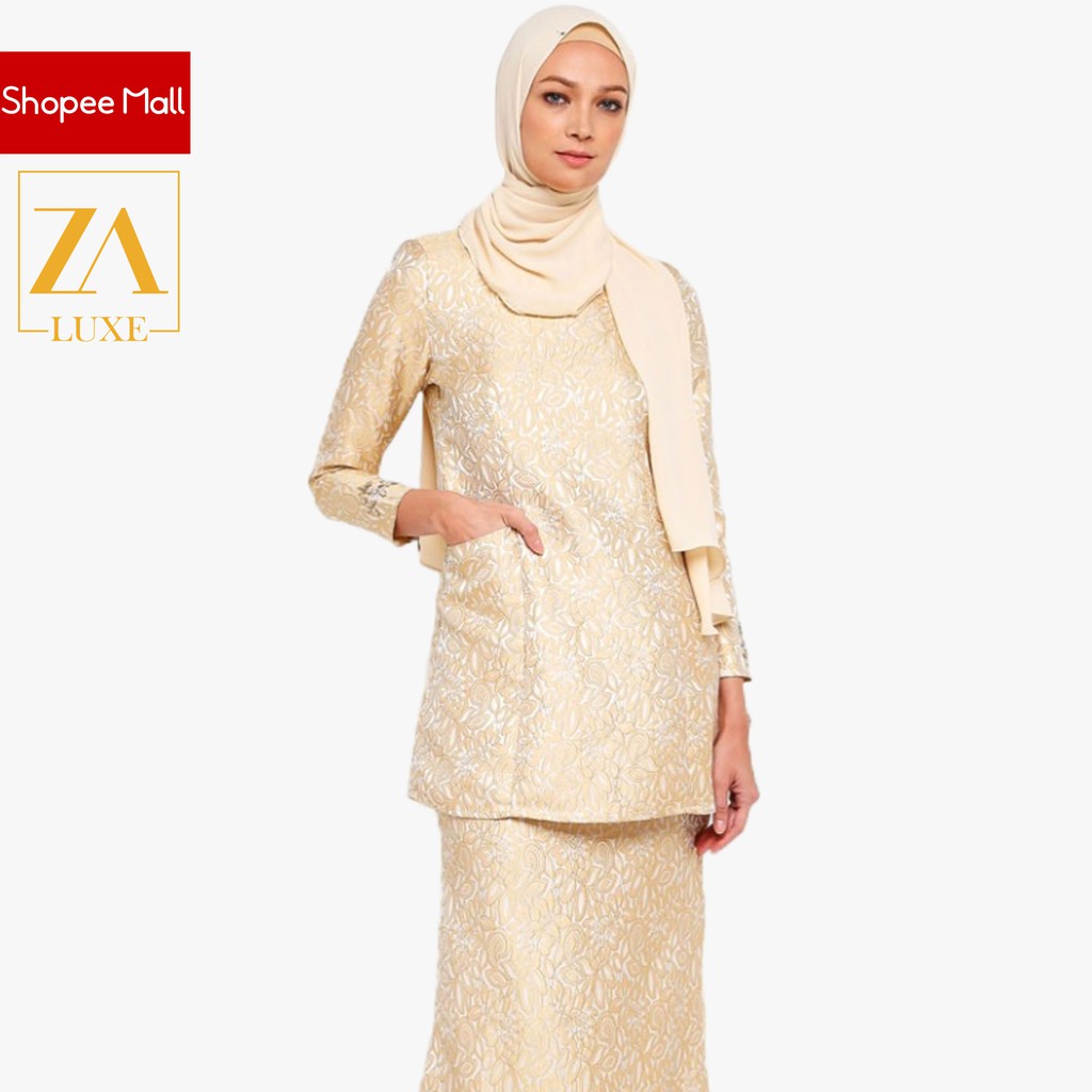 Zoe Arissa Luxe Baju  Kurung  Moden  Borcade With Pocket  