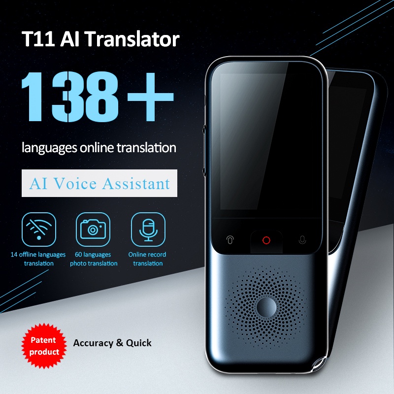 138 Languages T11 Portable Smart Voice Translator Real-time Multi-Language Speech Interactive Offline Translator Business Travel