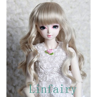 1//3 8-9 Bjd Wig Dal Pullip BJD SD LUTS MSD DOD AOD DD Dollfie Doll Blonde wigs