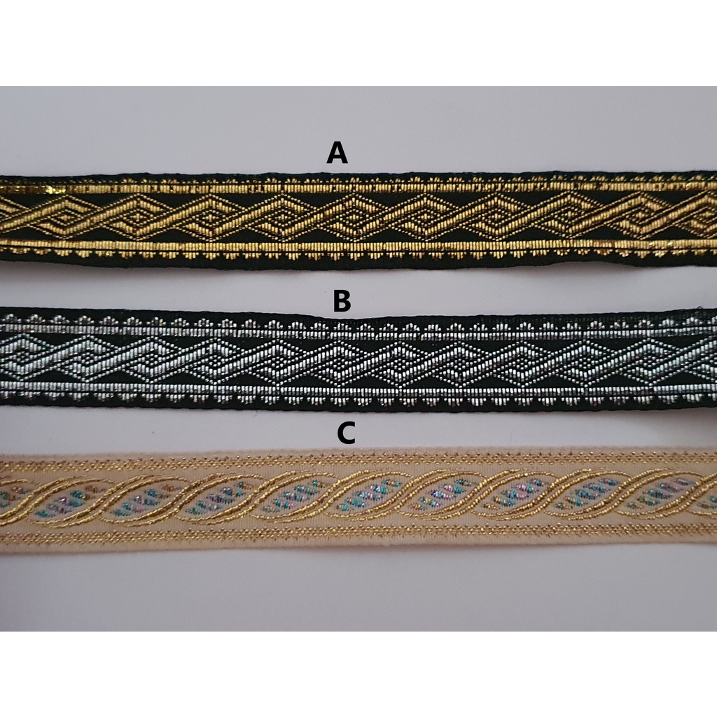 Jacquard Border Lace / Trim / Songket Ribbon Renda / Reben Songket ...