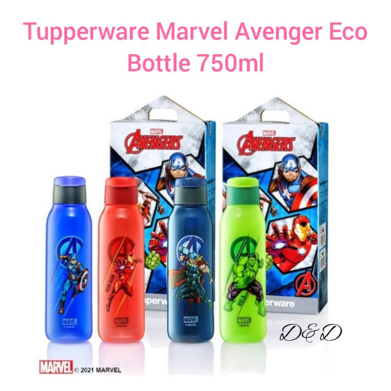 Tupperware Marvel Avenger Eco Bottle 750ml [Iron man / Captain America / Thor / Hulk]