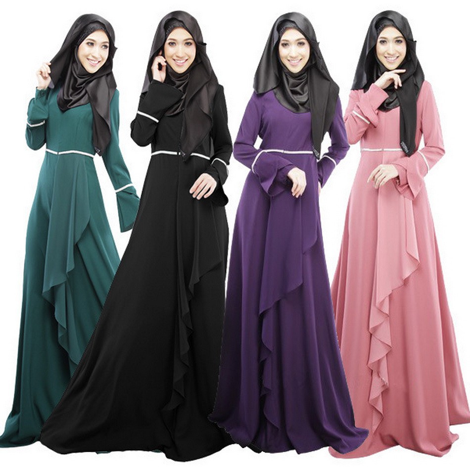 Muslim Wear Baju  Kurung Arab Abaya  Islamic Ethnic Fishtale 