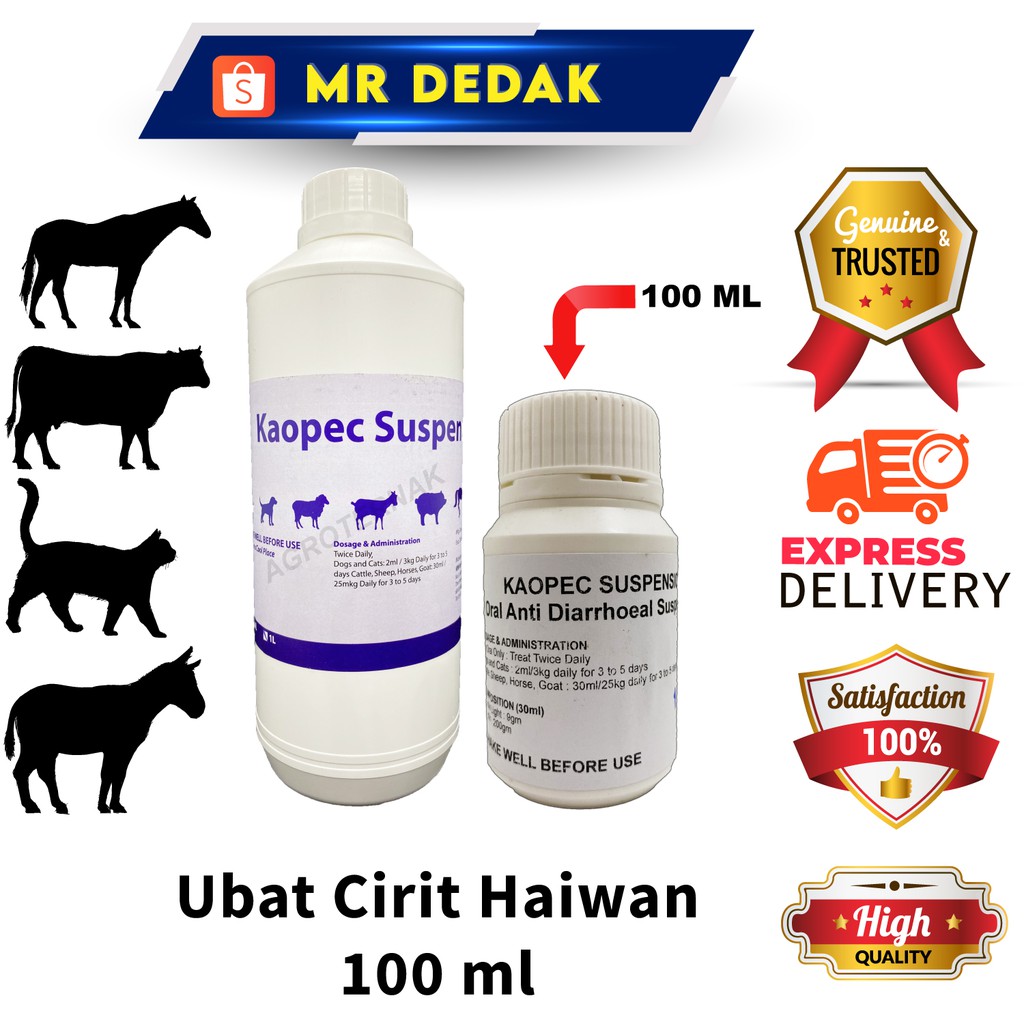 [100ml] [Kaopec Suspension] Ubat Cirit Haiwan [Kucing, Anjing & Haiwan