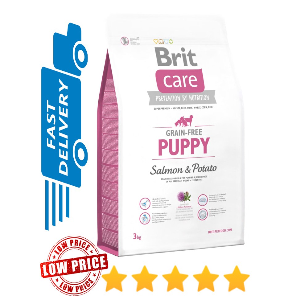Brit Care Grain Free Puppy Salmon & Potato Pet Food / Dog Food / Dry