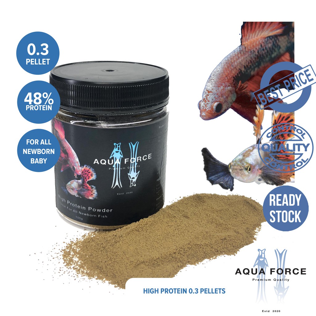 48% PROTEIN POWDER / BABY FISH FOOD / TROPICAL FISH PELLET / BETTA ...