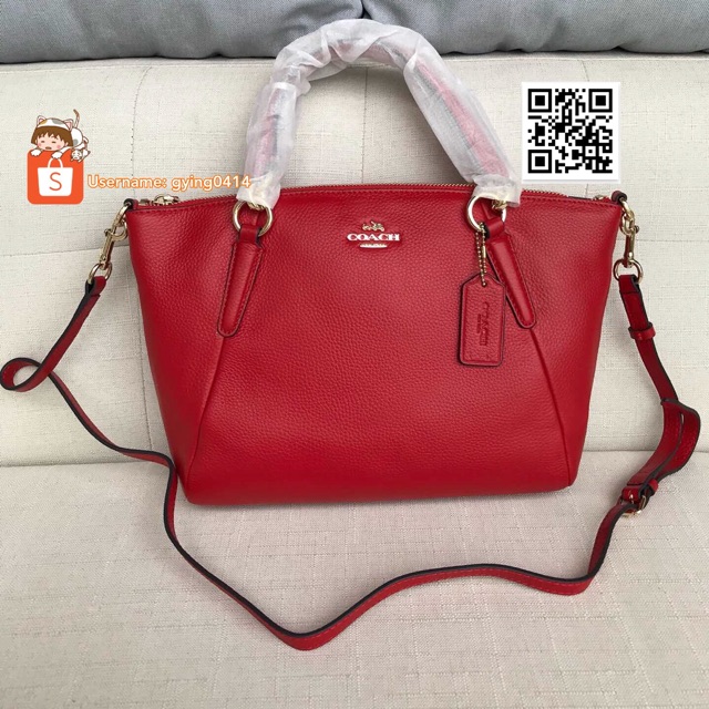 red coach shoulder bag