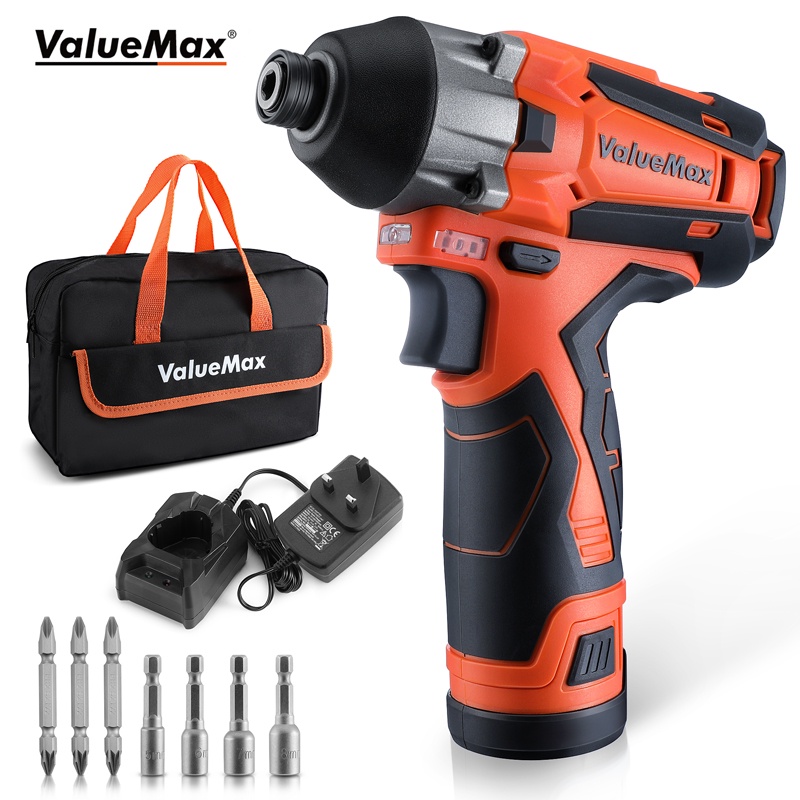 ValueMax 12V Cordless Impact Driver Electric Screwdriver with 2.0Ah