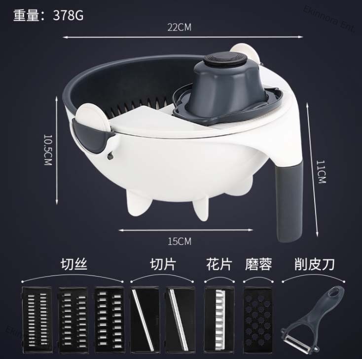Malaysia ReadyStock 9 in1 Vegetable Fruit Slicer Food Chopper Grater Kitchen Tools Manual Vegetable