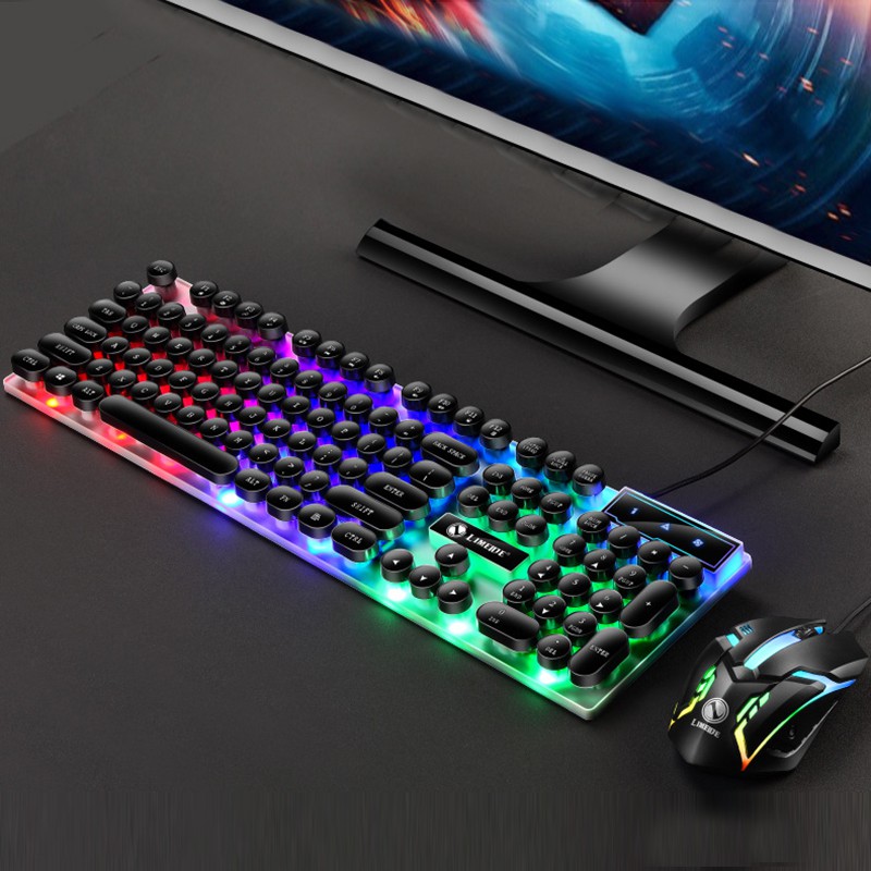 FREE GIFT Mechanical Gaming Keyboard Set GTX300 Gaming Keypad PC Keyboard Rainbow Light Keyb