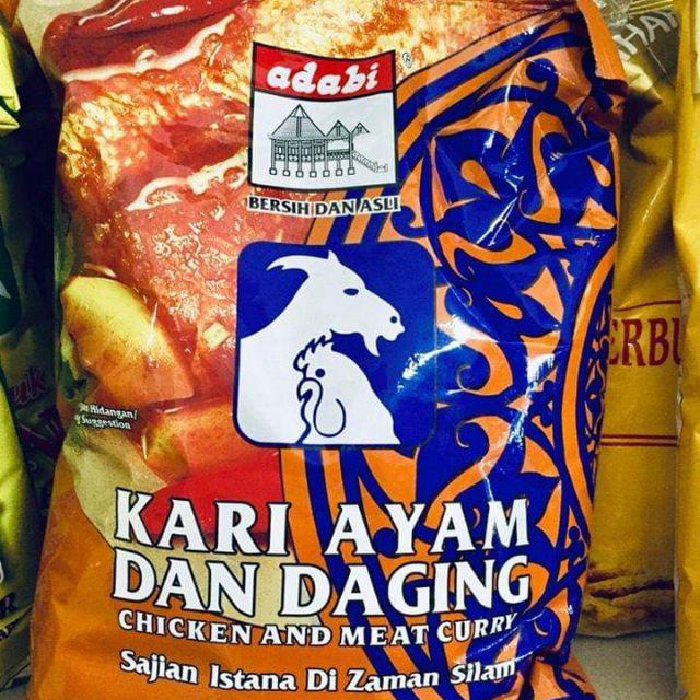 Adabi Serbuk Kari Ayam Dan Daging /Kari Ikan 1kg  Shopee Malaysia