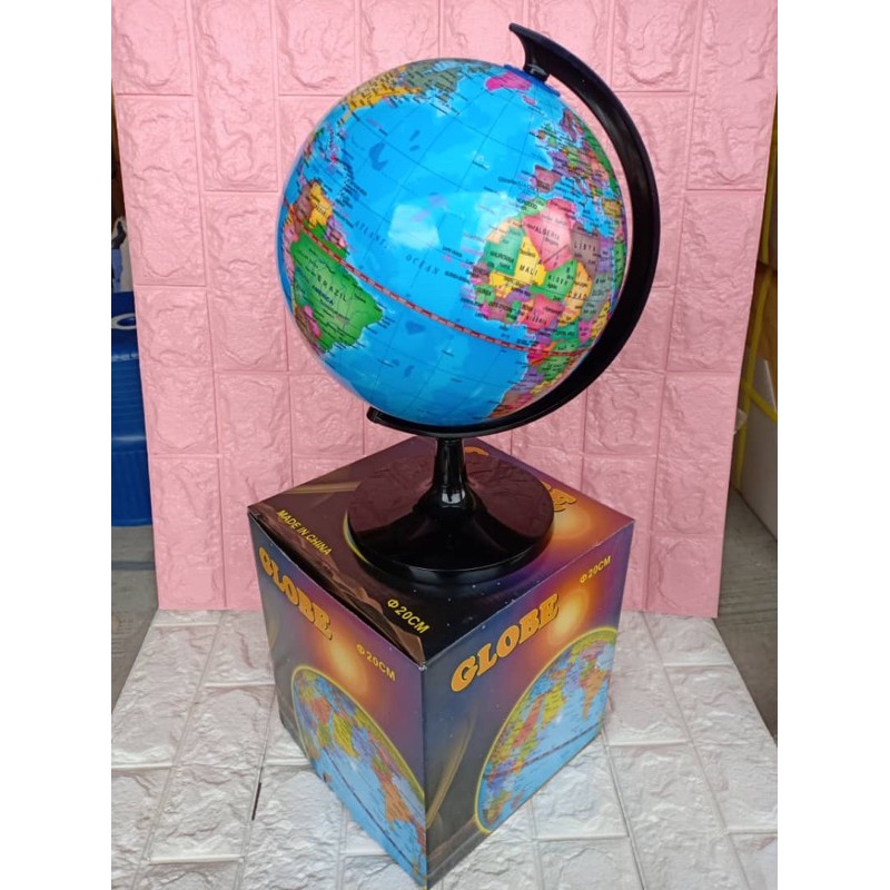 Stok Sedia Globe Global 20cm /Global Globe 20cm Educational World Globe for School Office & Home
