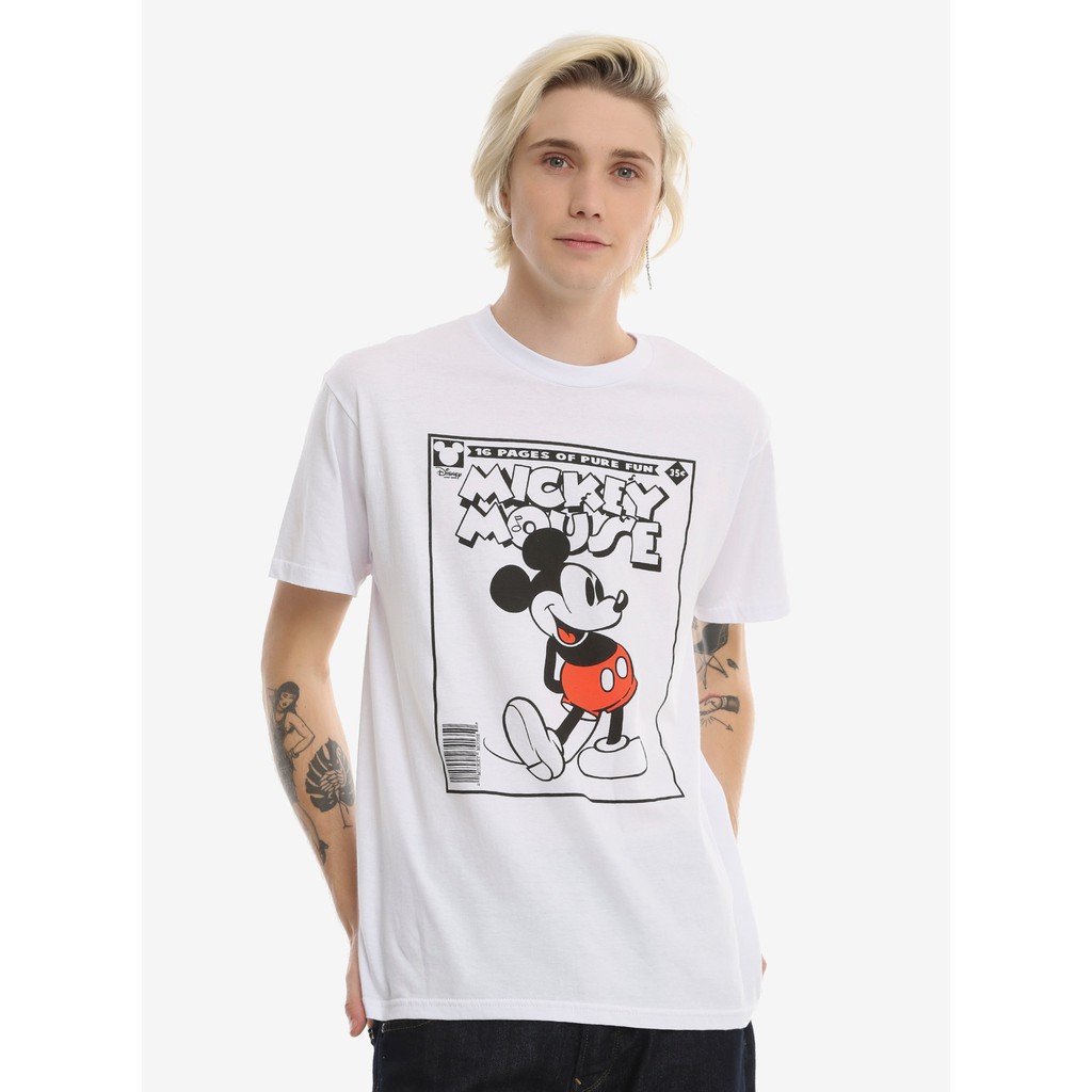 Men S Disney Mickey Mouse Comic Book Cover T Shirt Mens Tshirts Shopee Malaysia