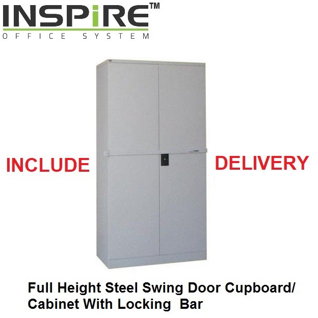 Full Height Steel Swing Door Cupboard Office Cabinet With Locking Bar