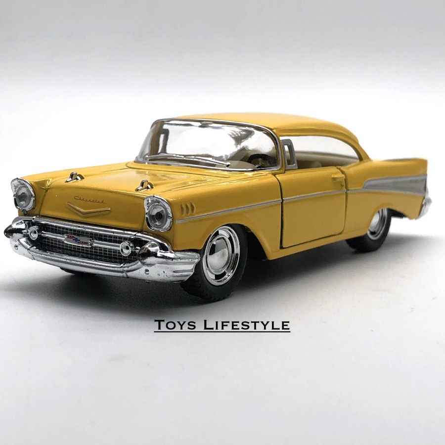 Kinsmart Diecast Car - 1957 Chevrolet Air Bell 1: 36 (yellow) | Mobil ...