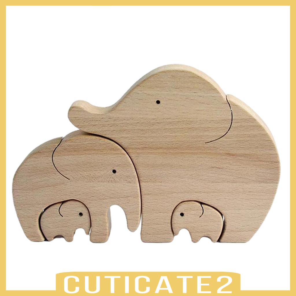 [cuticateddMY] Elephant Statue Wooden Sculpture Home Decor