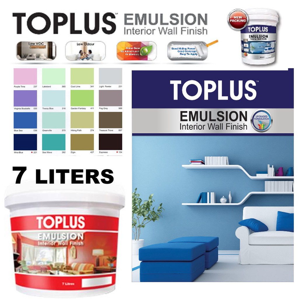7Liters SMART PAINT TOPLUS Emulsion Interior Wall Finish CATALOG PAGE 2 ...