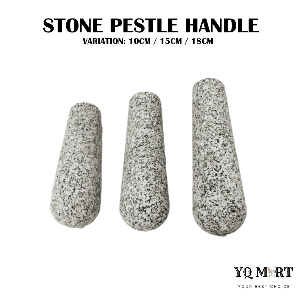 Stone Pestle Handle/White Mortar Handle/Anak Penumbuk Lesung Batu