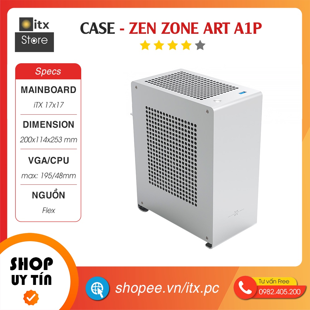 [ITX Store] UPDATE 2022 Case mini ITX Zen Zone World Art A1P Plus