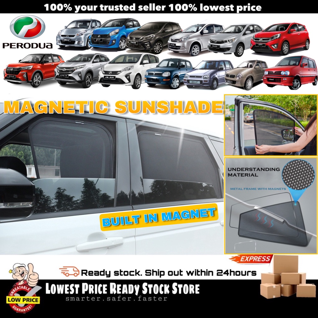 ( Magnetic Sunshade ) Perodua Alza 2022 Aruz Viva Axia Bezza Myvi 2005 ...