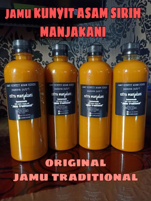 Jamu Kunyit Asam Sirih Manjakani Jamu Traditional Homemade Malaysia