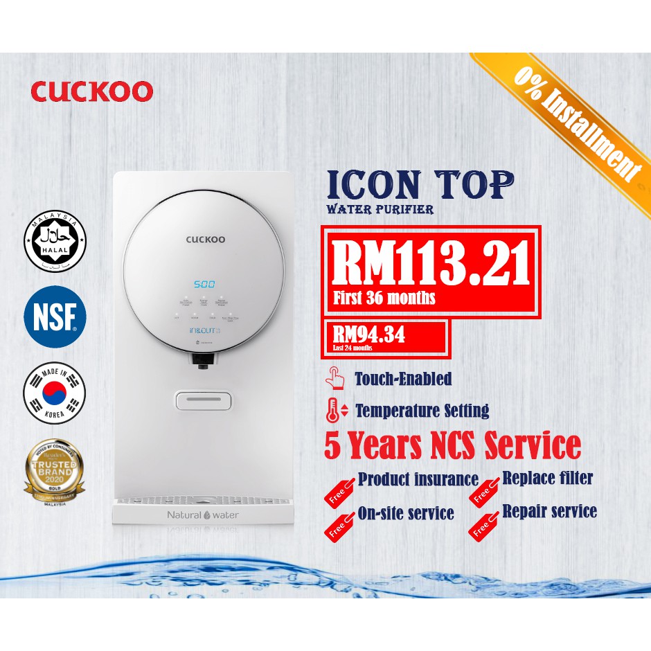 Free 5 Year Service 0 Installment Cuckoo Icon Water Purifier Dispenser Malaysia Ready Stock 水机 净化机 饮用机 Shopee Malaysia