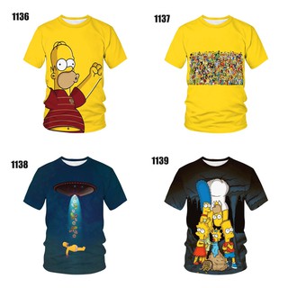 New Simpson Snoopy and other animation printing men and woman T-shirts with round collar and short sleeves in summer