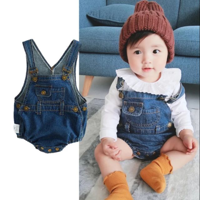 baby jeans romper