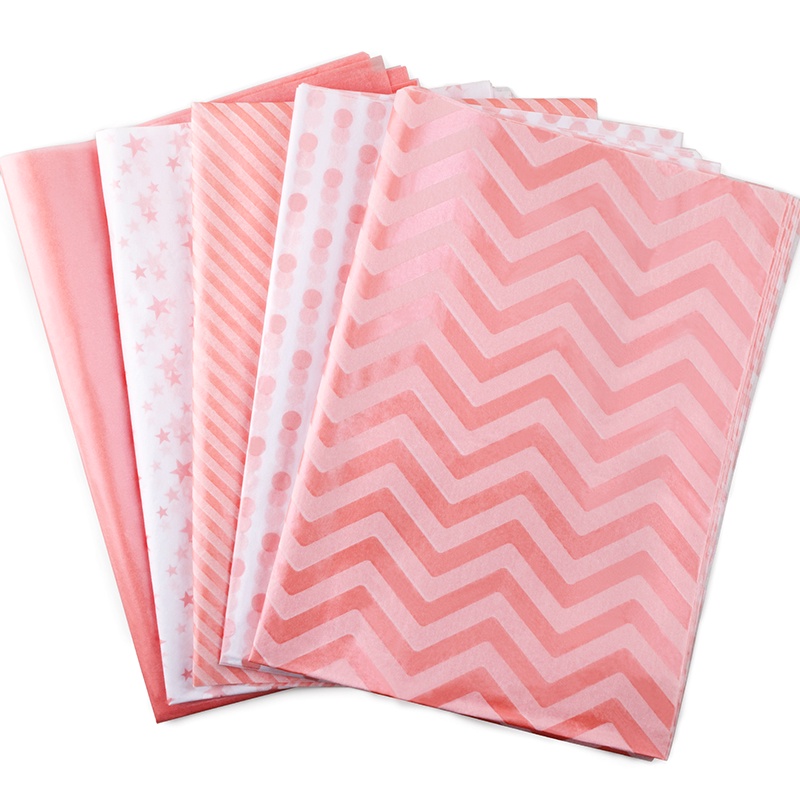 5 Sheets Pink Gift Wrapping Tissue Paper Bulk Tissue Paper for Gift