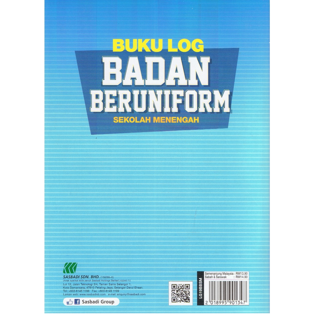 Sasbadi 2020 Buku Log Badan Beruniform Sekolah Menengah Shopee Malaysia