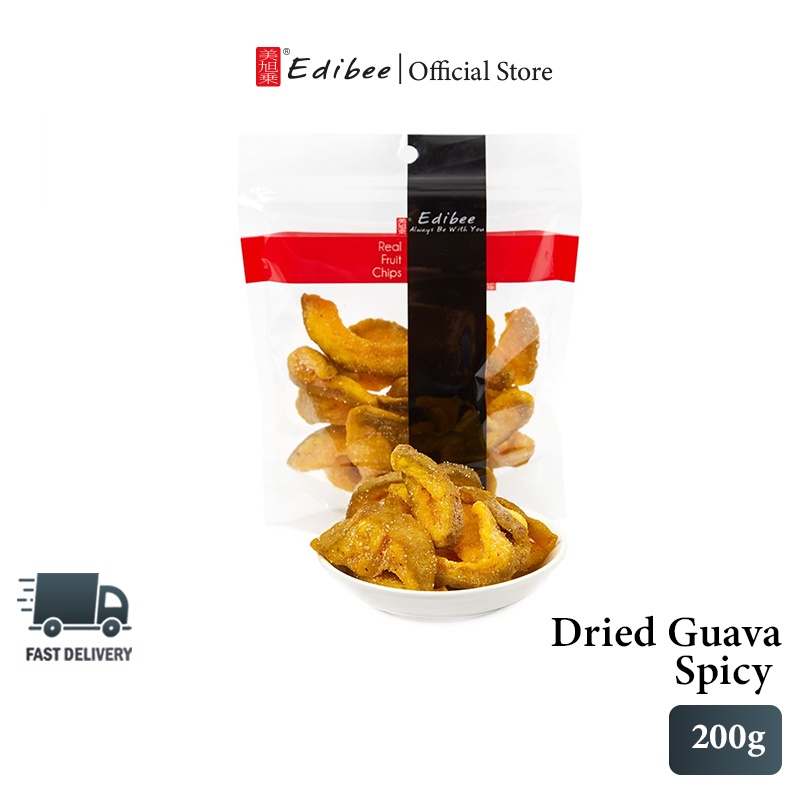 Edibee Dried Guava Fruit Spicy Snack (200g) Dry Fruits 番石榴 果干