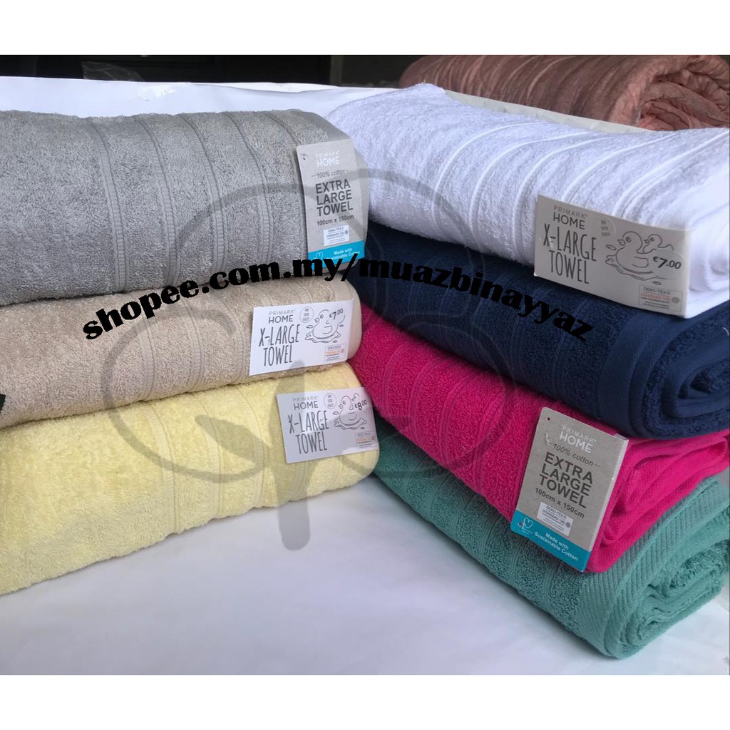 Bath Towel Xxxi Size Jumbo Baser Bath Towel 40 X 60 Inches 100 X 150 Cm 700 Grams Shopee Malaysia