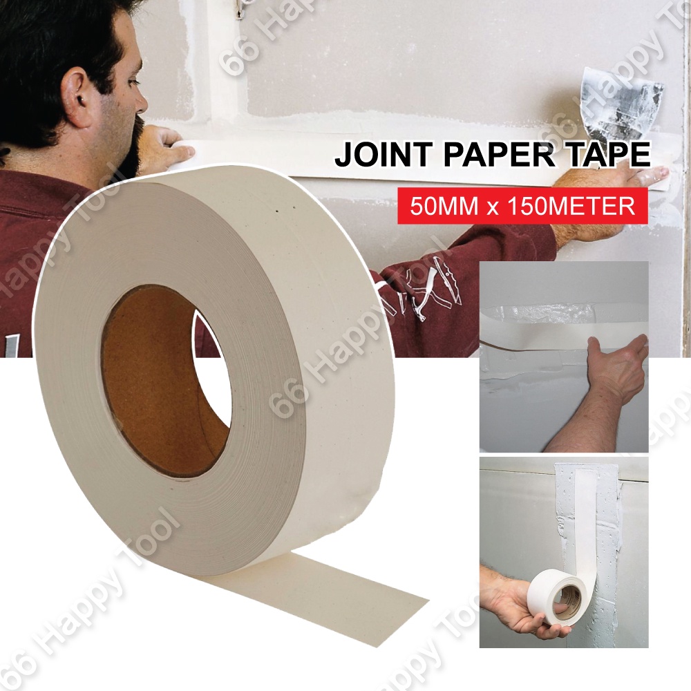 Joint Paper Tape 150M x 50mm Drywall Ceiling Self Adhesive Water Resist Reinforcement Tape