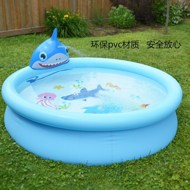 paddling pool with sprinkler