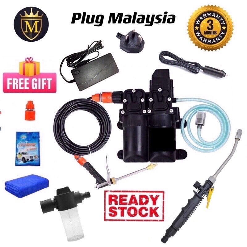 Water Jet High Pressure Cleaning Pump Car Wash 12V/240V Double Machine Cleaning Tools Cuci