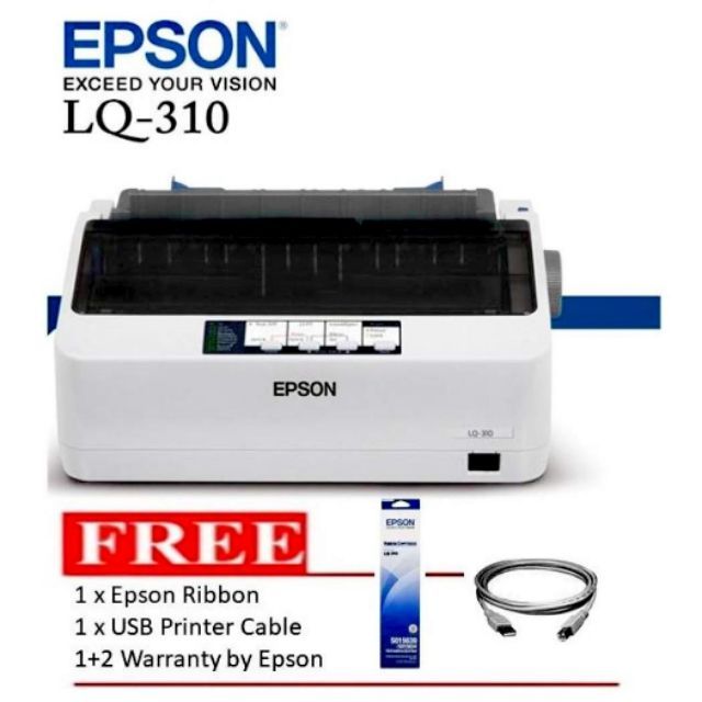 Epson Lq310 Dot Matrix Printer With 1pc Original Ribbon Usb Cable Shopee Malaysia