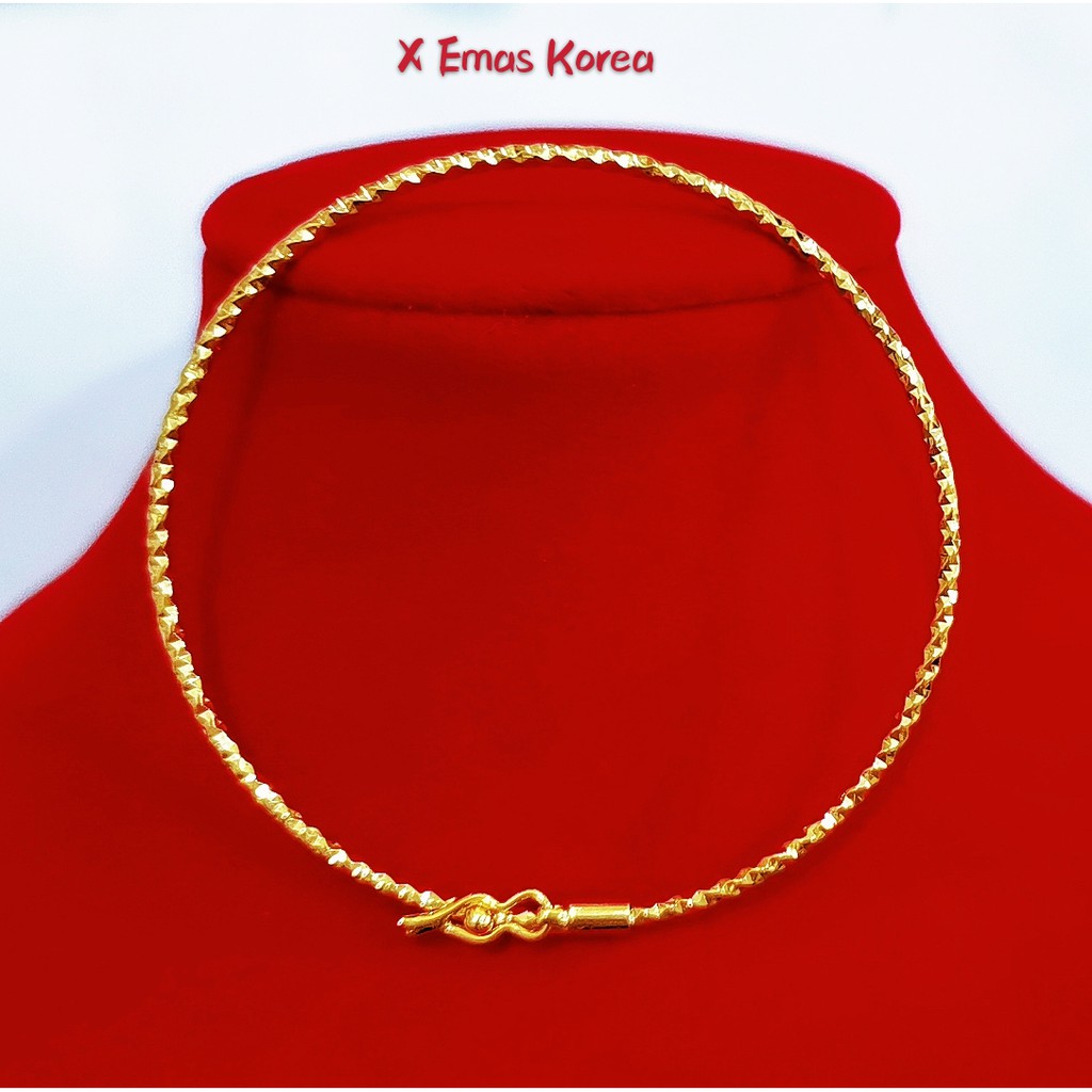 Gelang minggu boleh buka EMAS BANGKOK Jewellery Bangle golden plated