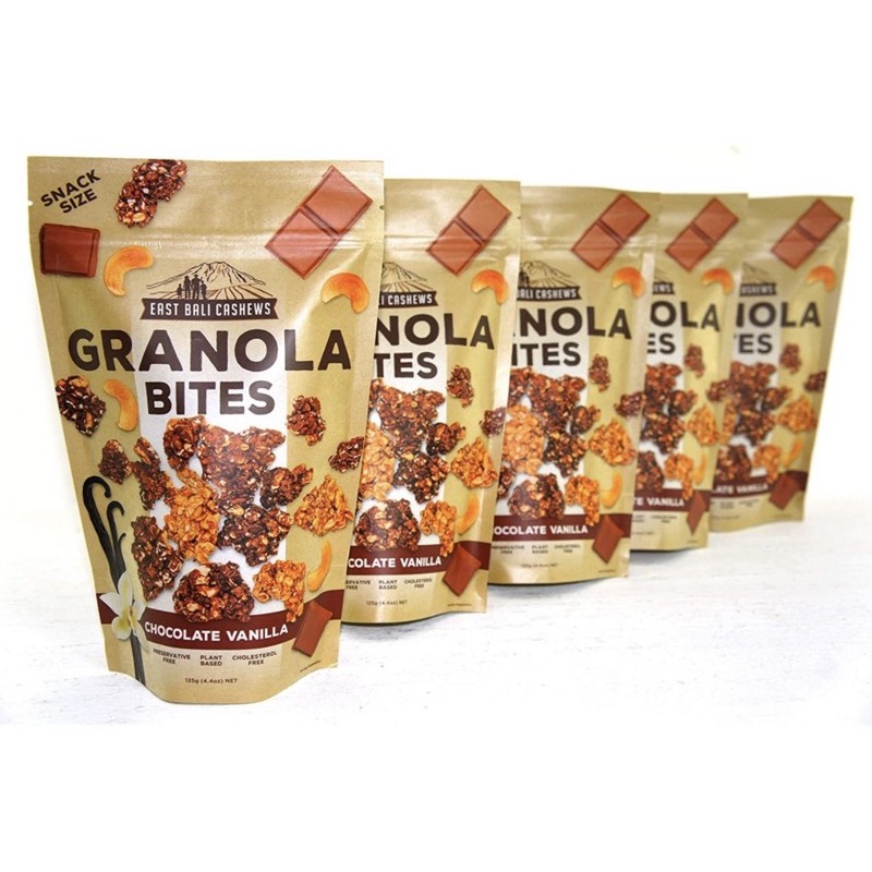 Granola Bites East Bali Cashews 125gr chocolate vanilla Shopee