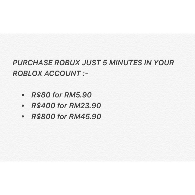 Buy Cheap Robux Fast Delivery In 5 Mins Shopee Malaysia - give robux for cheaper prices