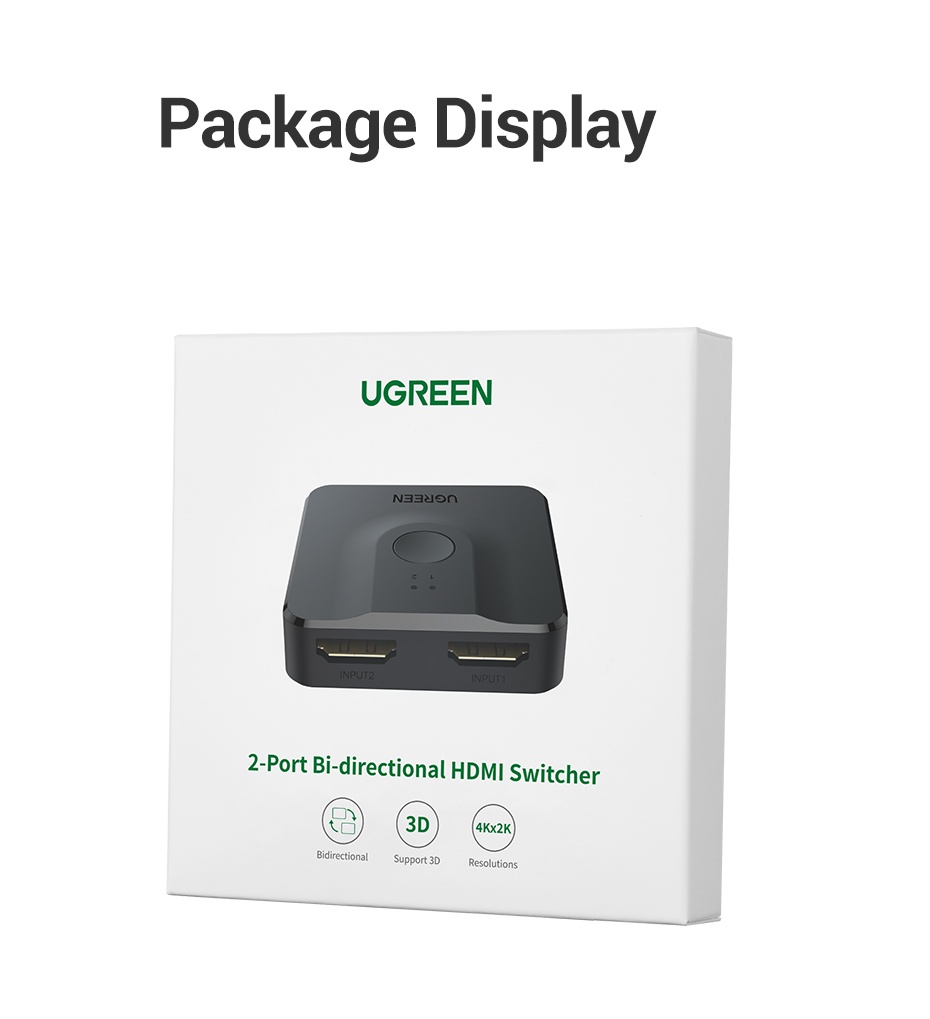 UGREEN USB Switch 2PC KVM USB Switch 2 In 4 Out für stabile