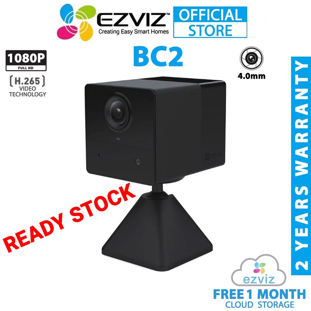 Ezviz BC2 2MP Indoor Wi-Fi Smart Home Battery Night Vision Two Way Talk ...