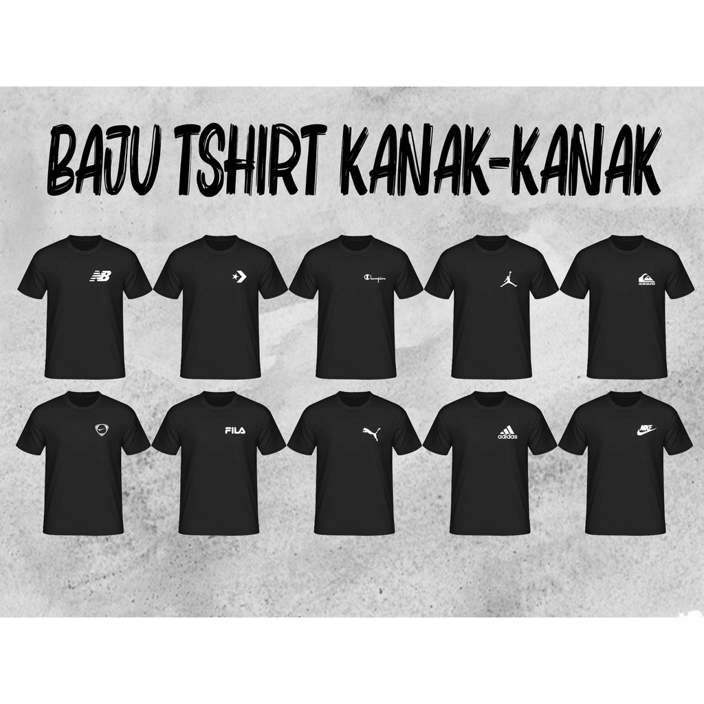 Baju Kanak Kanak Hitam Saiz 2 4 6 8 Seperti Gambar Shopee Malaysia