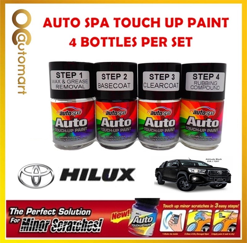 TOYOTA HILUX Original Touch Up Paint AUTOSPA Touch Up Combo Set (4 Bottles Per Set) Shopee