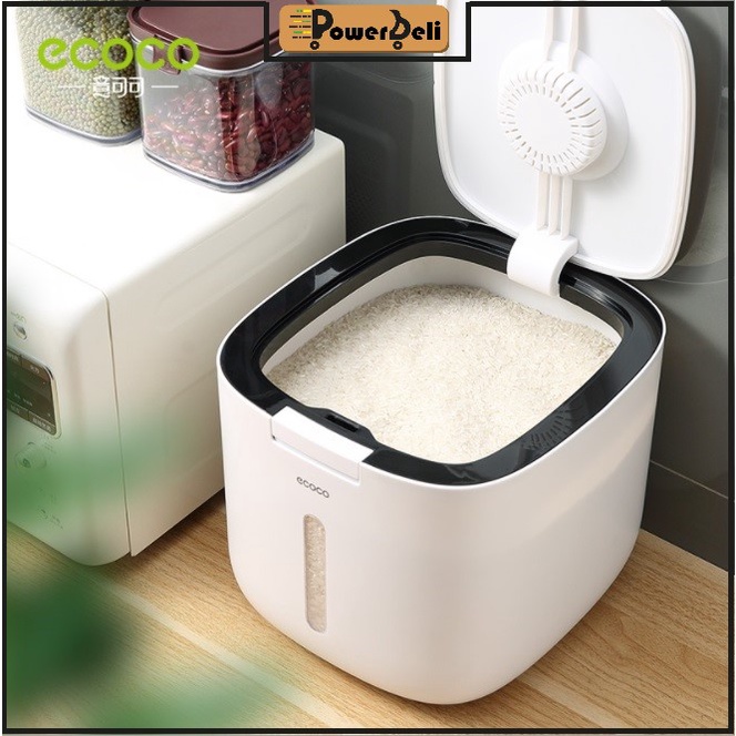 POWERBELI ECOCO Rice Storage Container Rice Bucket Bekas Beras 米桶