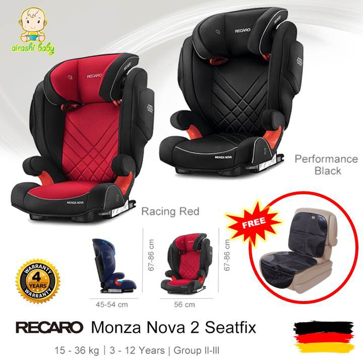 recaro monza nova 2 seatfix racing edition