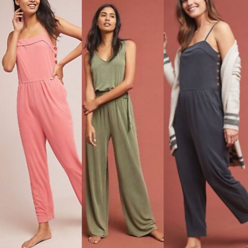 Jumpsuit Saturday Sunday Belted Green Coral Navy