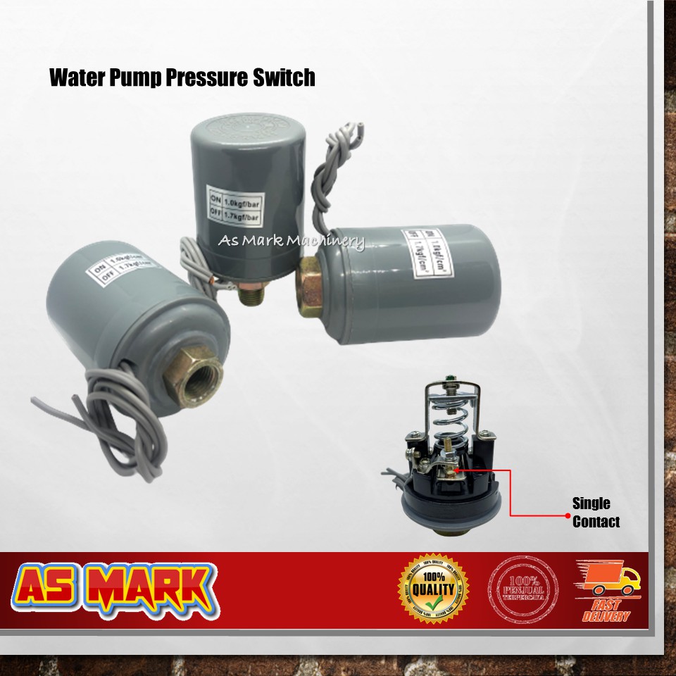 Pressure Switch 1/4" 3/8" Female & Male Thread Water Pump Automatic Switch Inner Thread Dalam