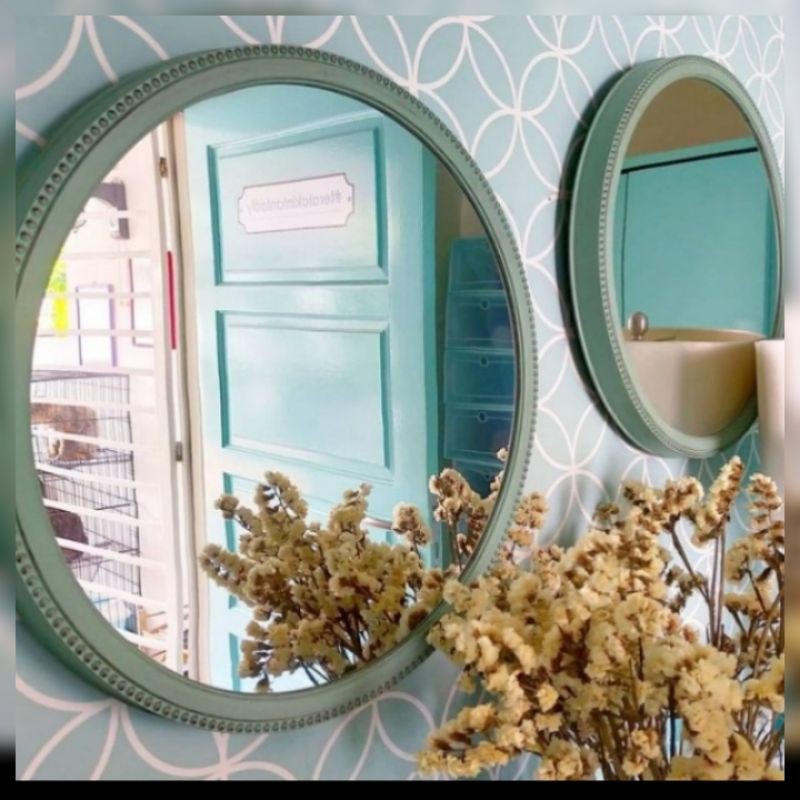 Cermin Bulat Kaison (Ready Stock) Round Mirror (Thick Frame) Kaison