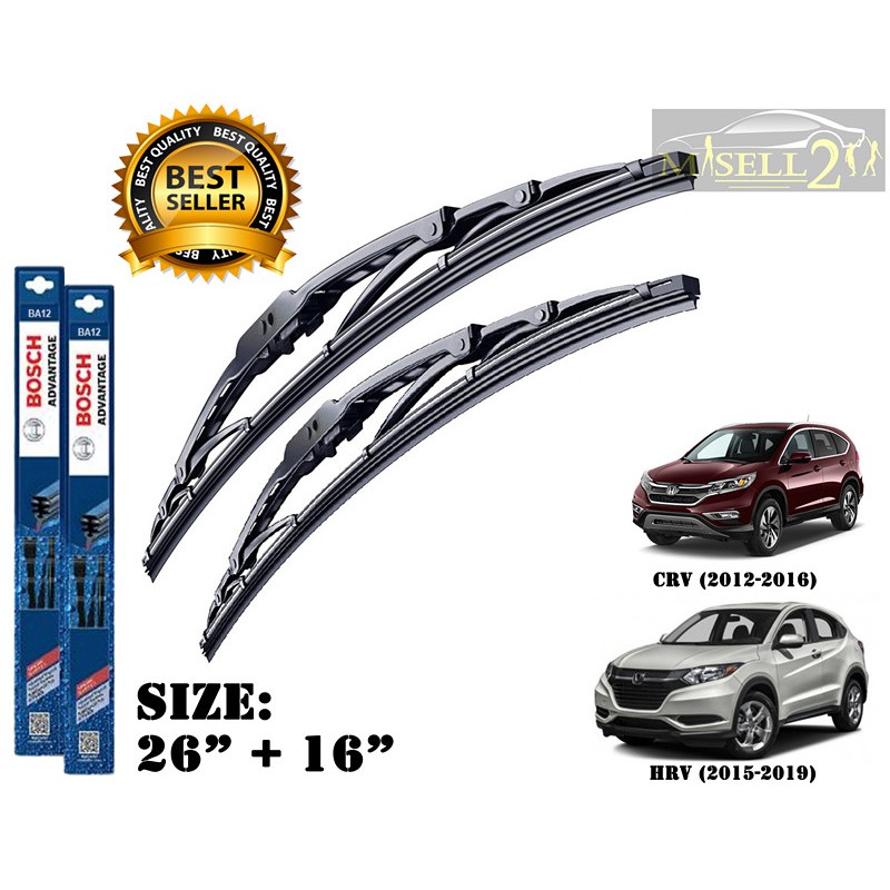 honda crv windshield wipers size