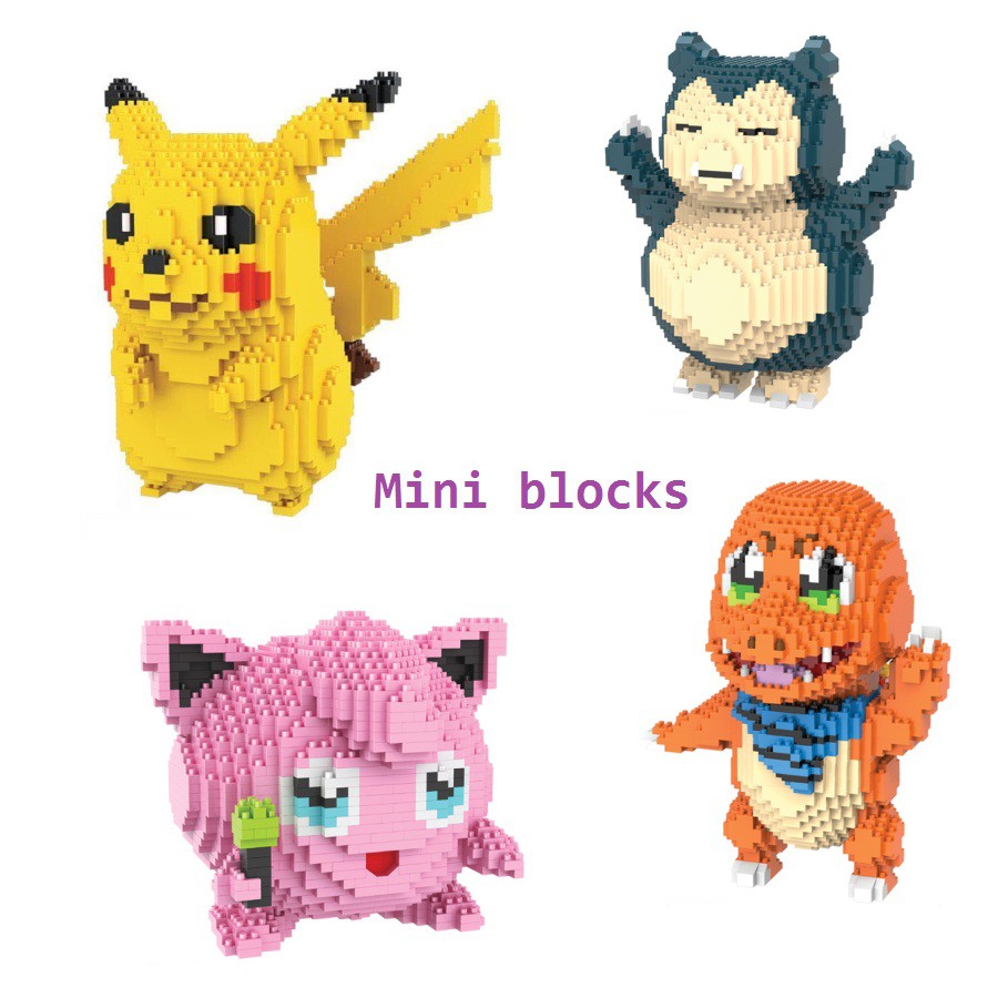 Building Toys Minifigures Building Toys Blocks Figure Mini Building Blocks Toy Super Mario Pikachu Pig Hot Newly Toys Toys Hobbies